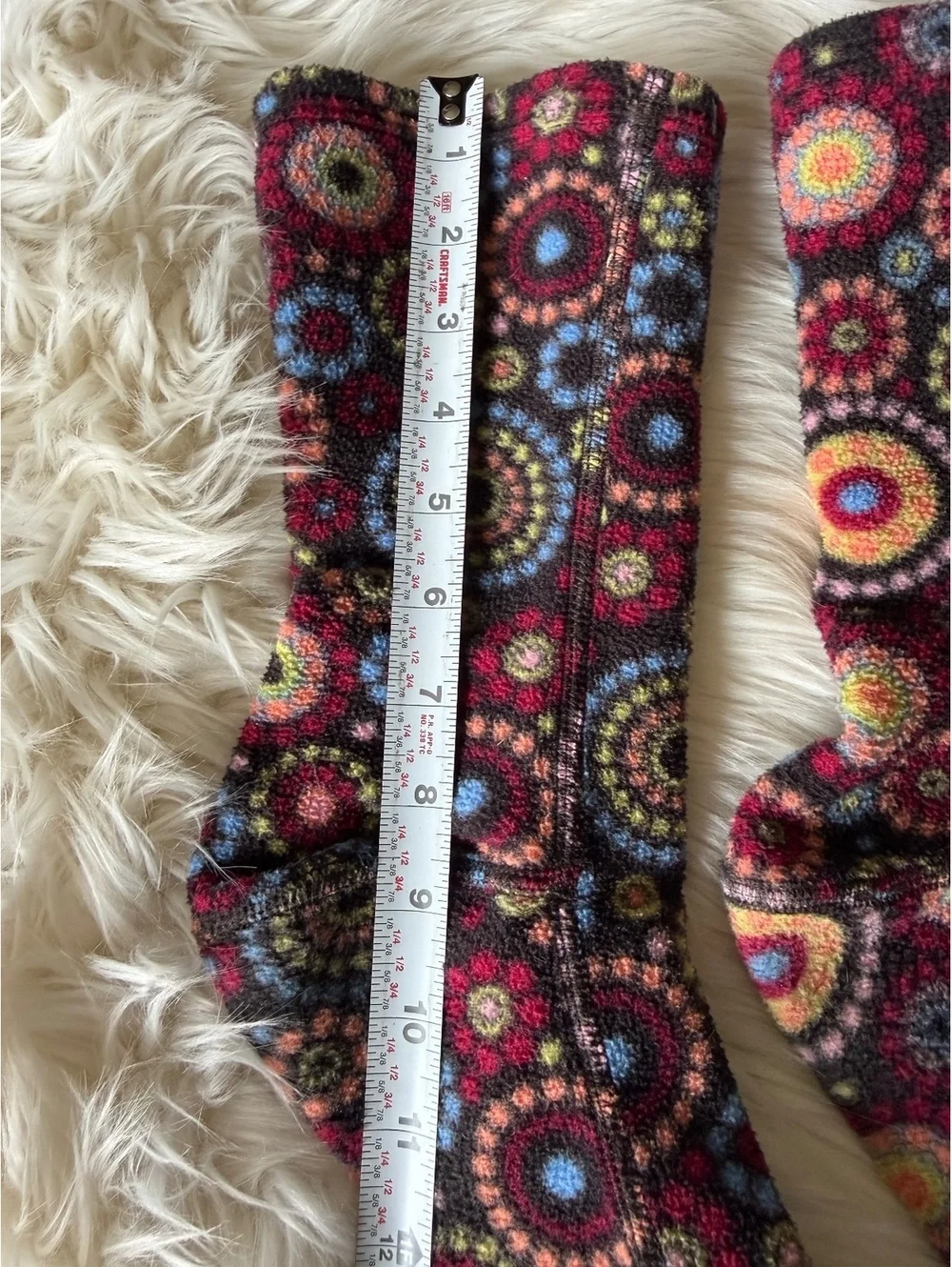 Cozy Multicolor Patterned Fleece Socks